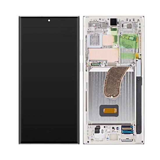 Touch+Display With Frame Samsung Galaxy S23 Ultra 5g/S918 6.8" Service Pack (GH82-30465B/30466B) Creme